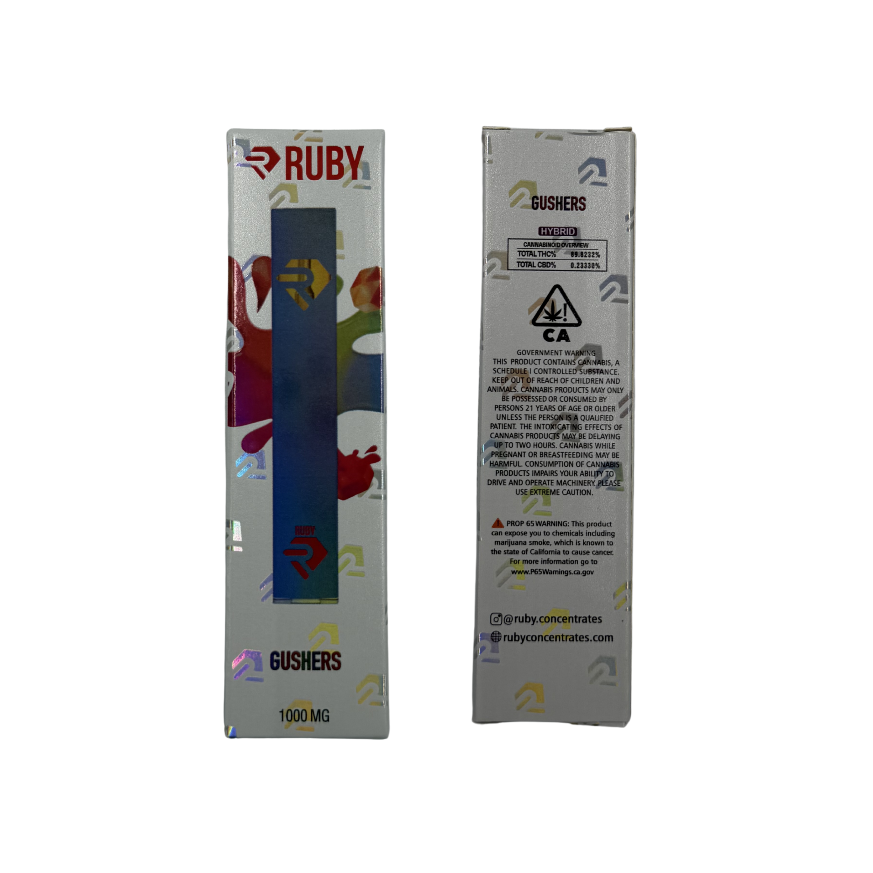 Ruby Disposable Cart 1000 mg Gushers (Hybrid)