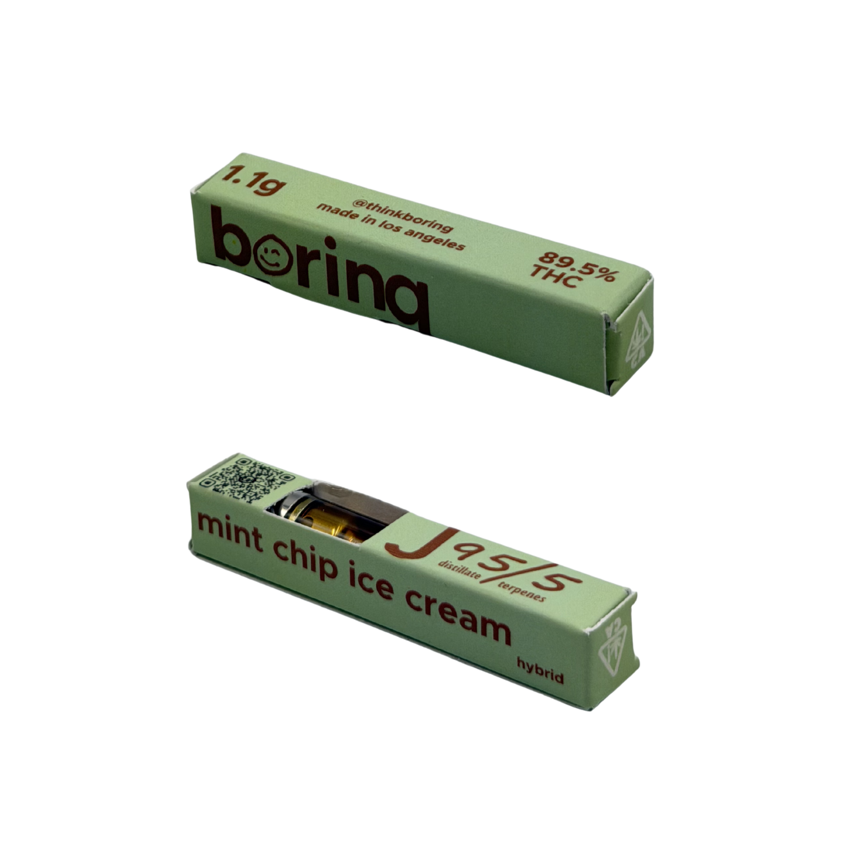 Boring Cartridge 1.1g | Hybrid | Mint Chip Ice Cream 89.5% THC