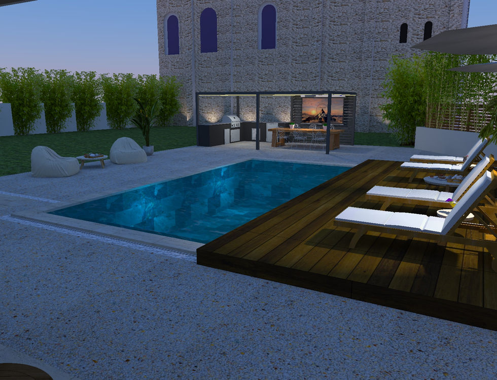 Extérieur Piscine vue ensemble