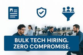 Bulk hiring process by recruitment agency ensuring quality candidates.