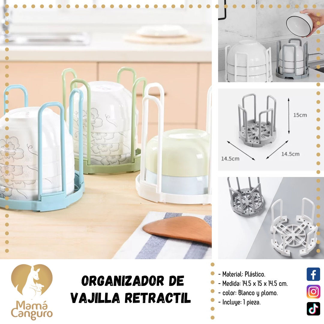 Organizador de Vajilla Retráctil