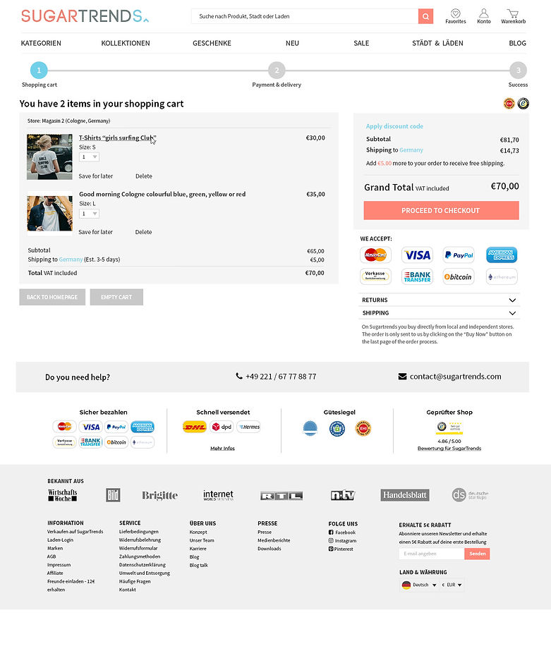 Sugartrends shopping cart new