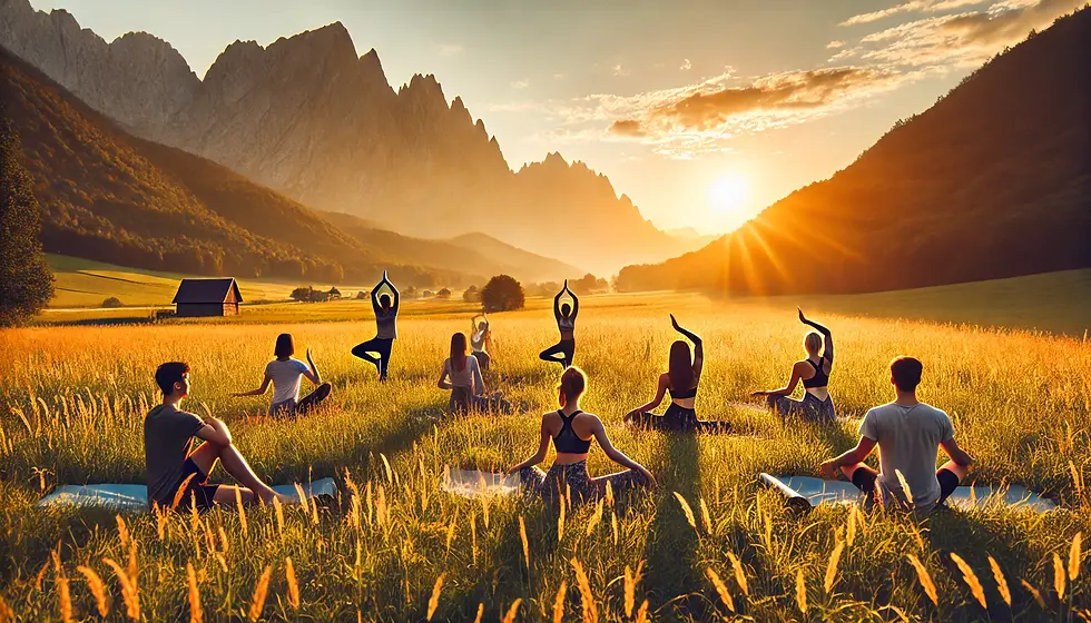 Cours de yoga en plein air