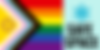 safe space flag with 2slgbtqi colours 