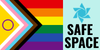 safe space flag with 2slgbtqi colours 
