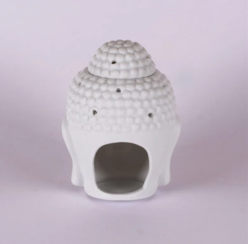 Küçük resim: Beyaz Parlak Küçük Buddha Seramik Buhurdanlık