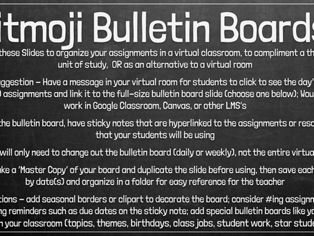 Bitmoji Bulletin Boards