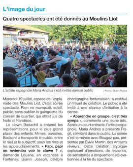 La compagnie de clown Les artisans rêveurs - Ouest-France 21 juillet 2023