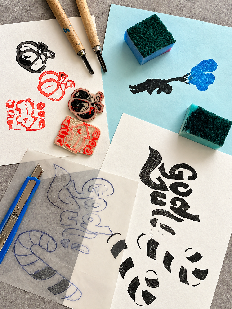 Linocut Printmaking Workspace Flat Lay.png