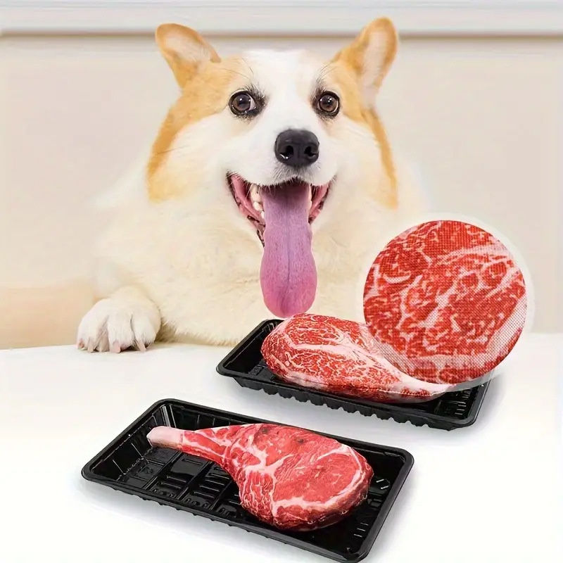 Thumbnail: Simulation Squeaky Bone Dog Toy Steak Chew Resistant Soft Carrot Animal Pet Chew