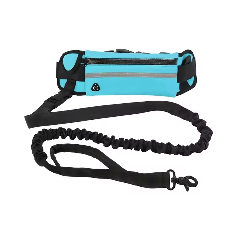 Thumbnail: High Visibility Hands-Free Dog Leash Pet Leash Reflective with Waist Bag Retract