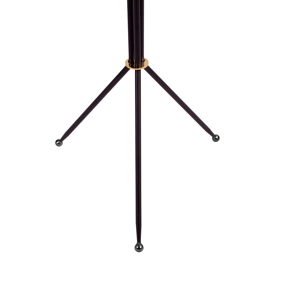 Küçük resim: Urban Nouk Tuscany Black Premium Tekli Yan Sehpa 45x56cm MDF Uzeri Siyah Cam