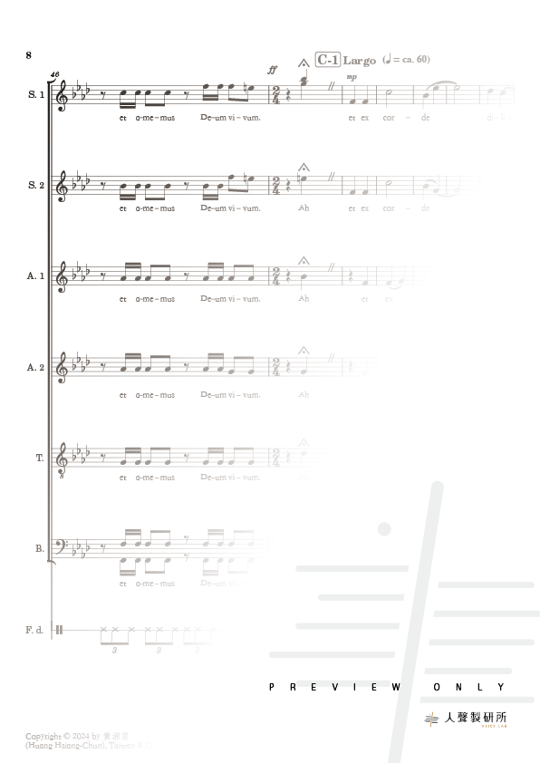 縮圖：【混聲六部】Ubi Caritas