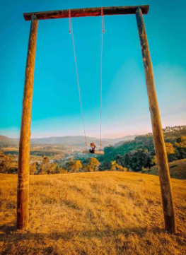 Cabana Horizonte com balanço infinito 