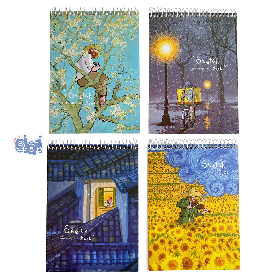 Sketchbook Inspirado en Van Gogh – Hojas Blancas A5