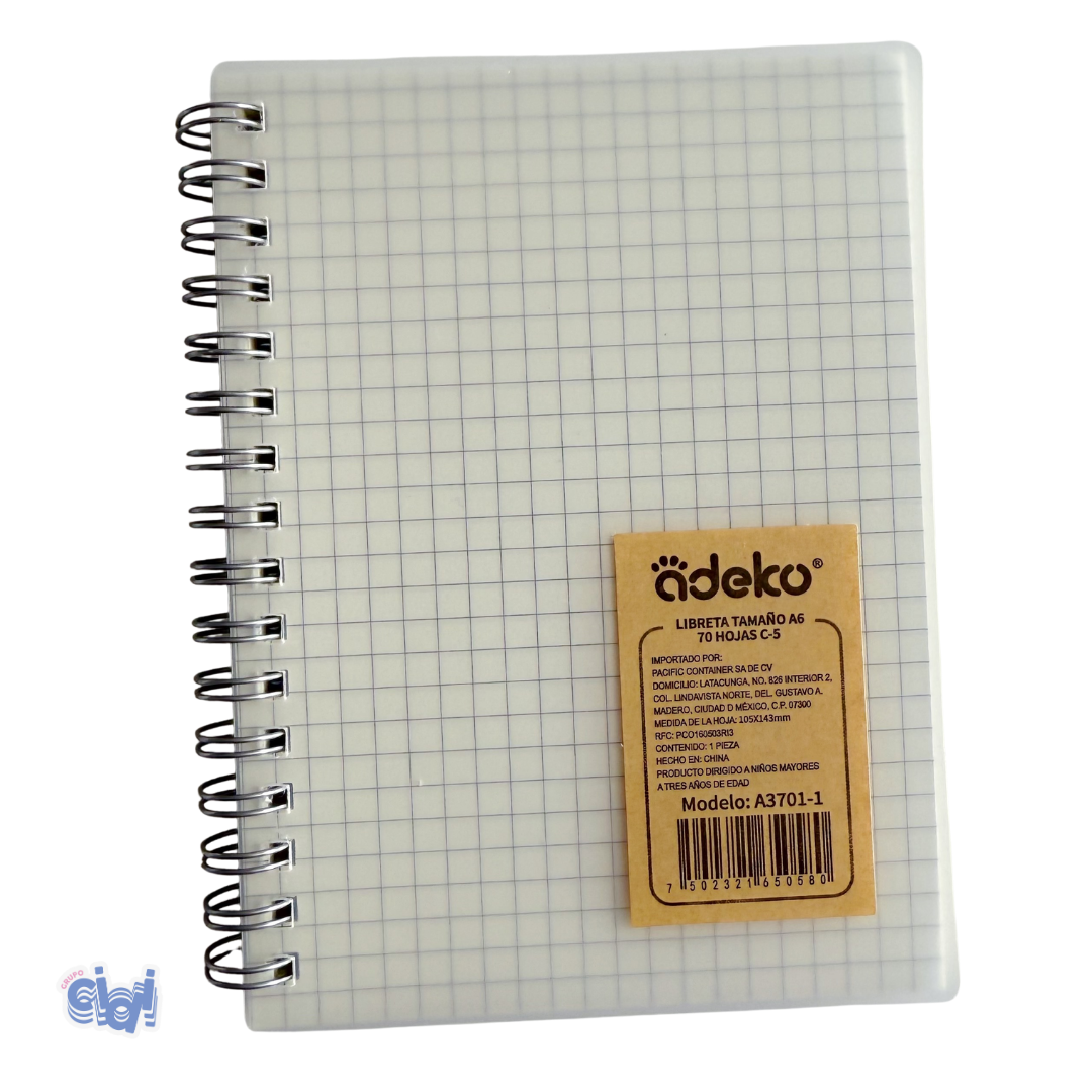 Libreta Cuadriculada A6