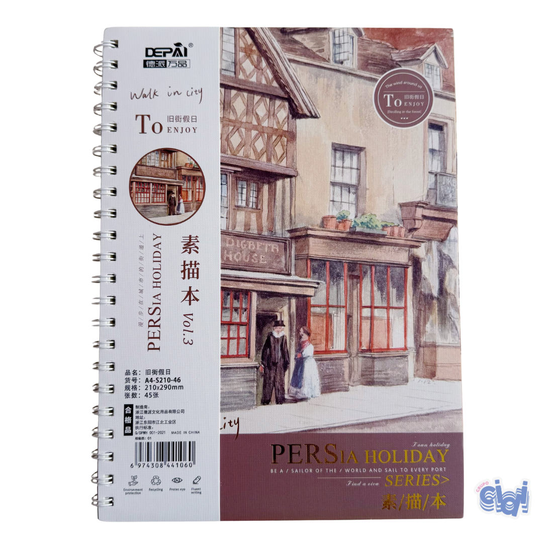 Libreta de Dibujo Persia Holiday – Edición Vintage Urbana