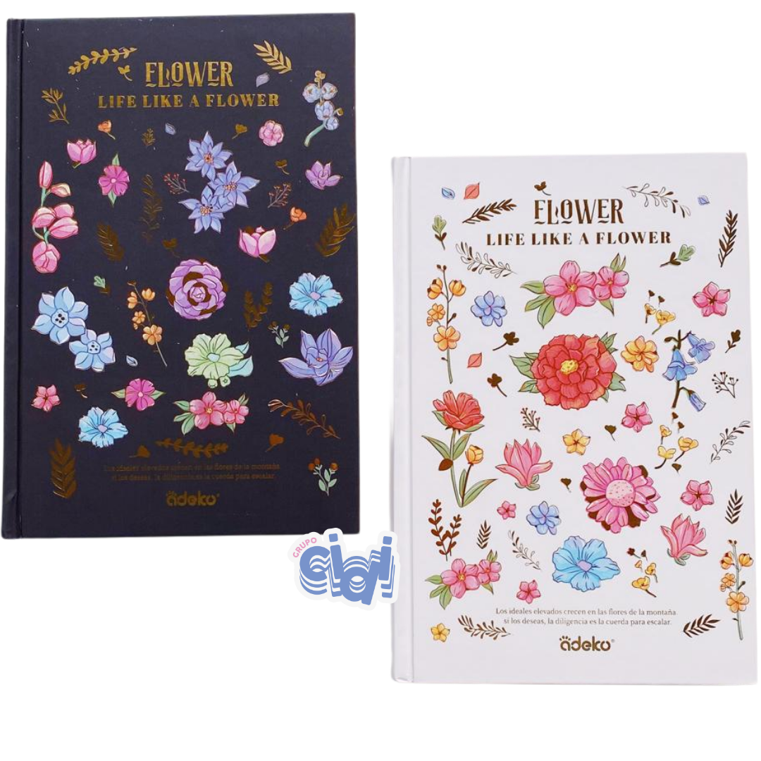 Libreta Floral B5 con Foil – Interior multifomato para crear a tu manera