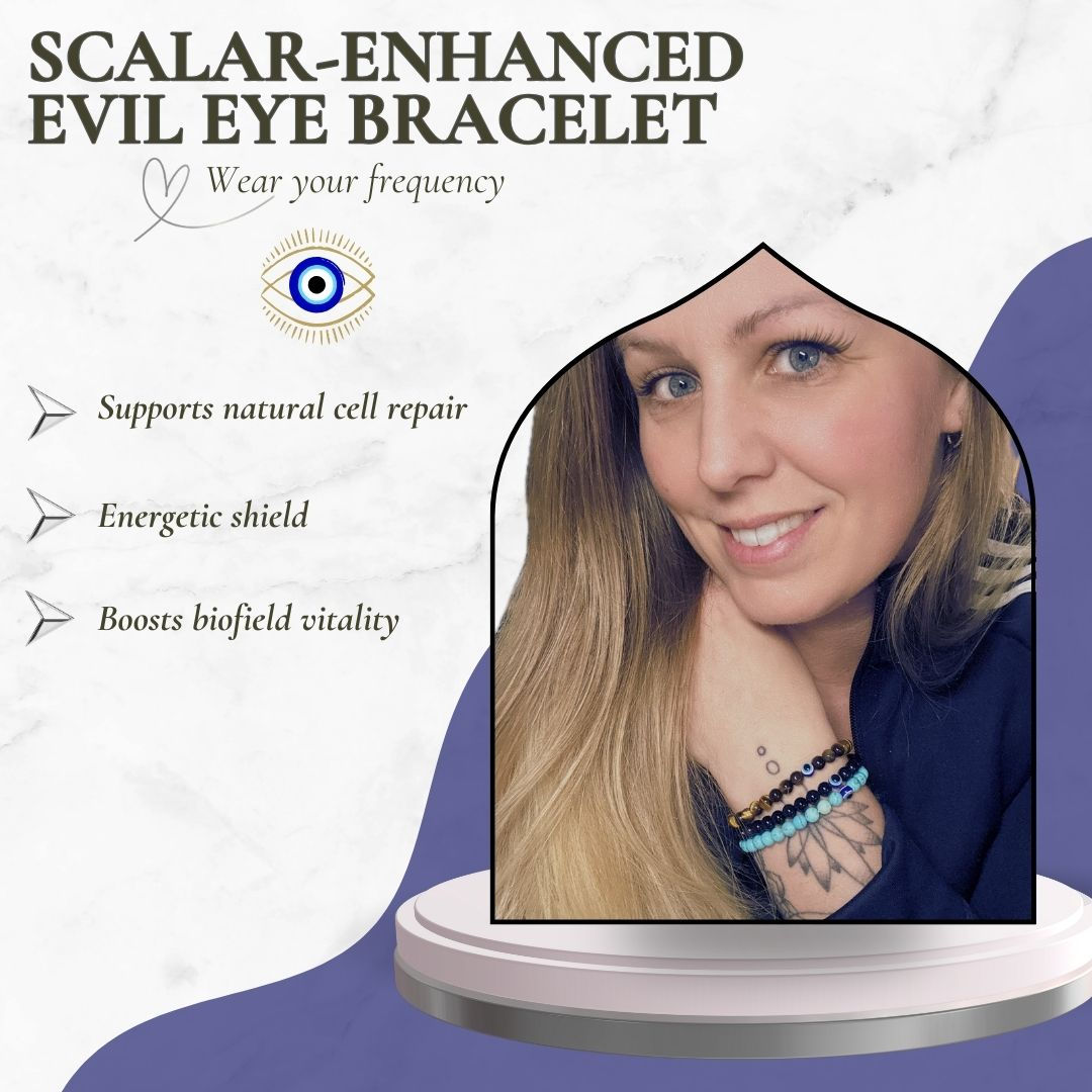 Scalar Enhanced Evil Eye Bracelet