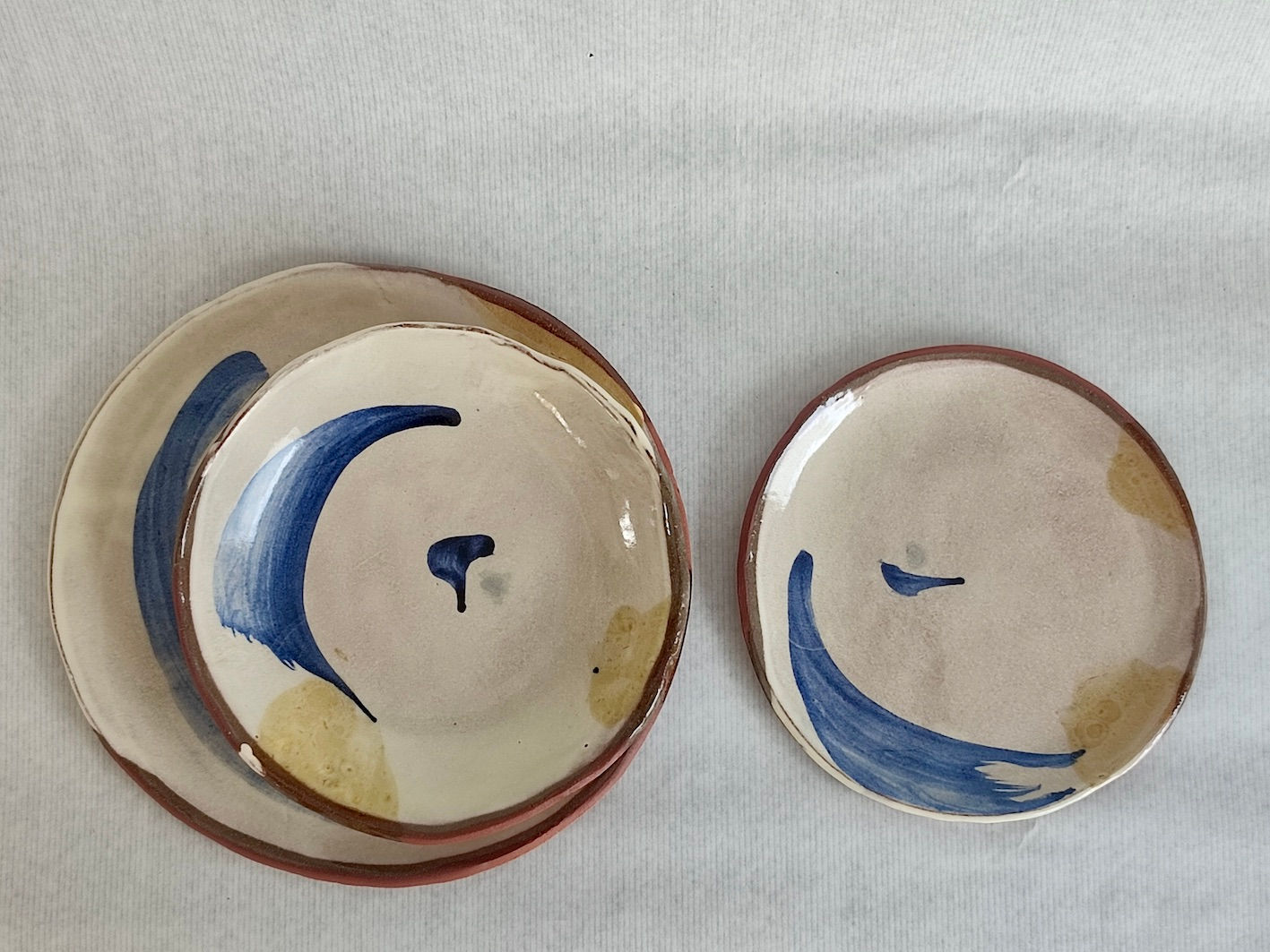 Handmade Ceramics Plates - Waves