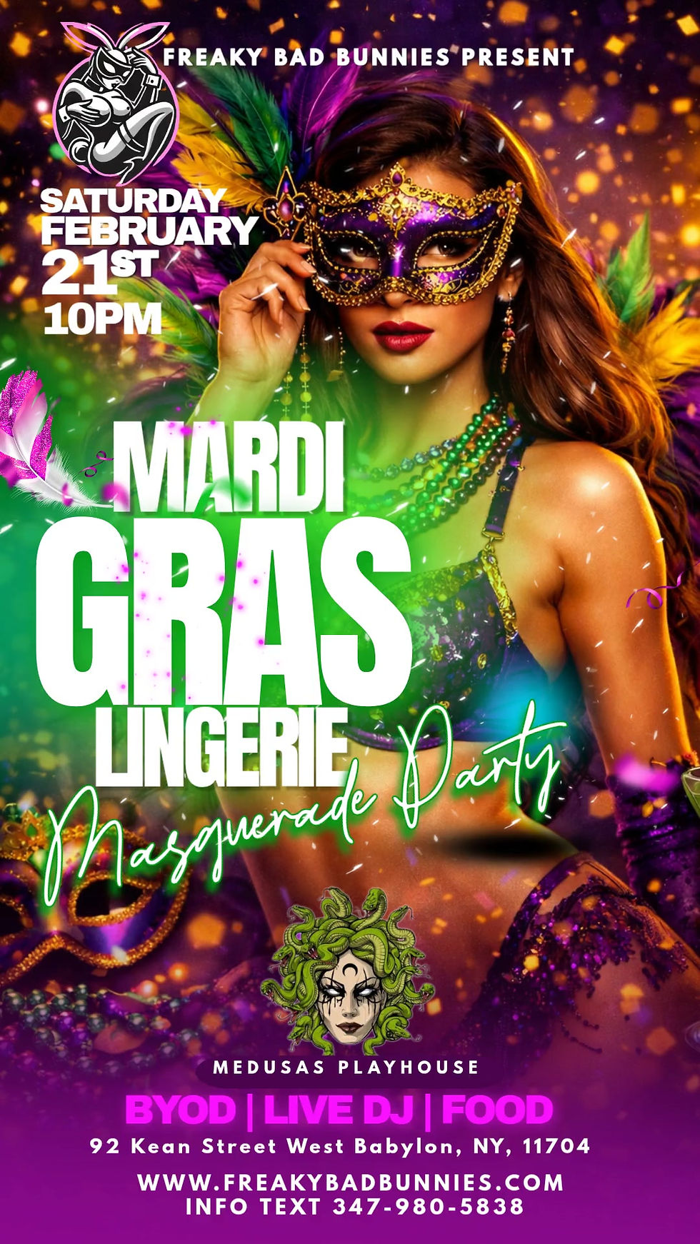 Mardi Gras Masquerade Lingerie Party 