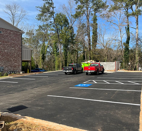 new parking lot paving and striping