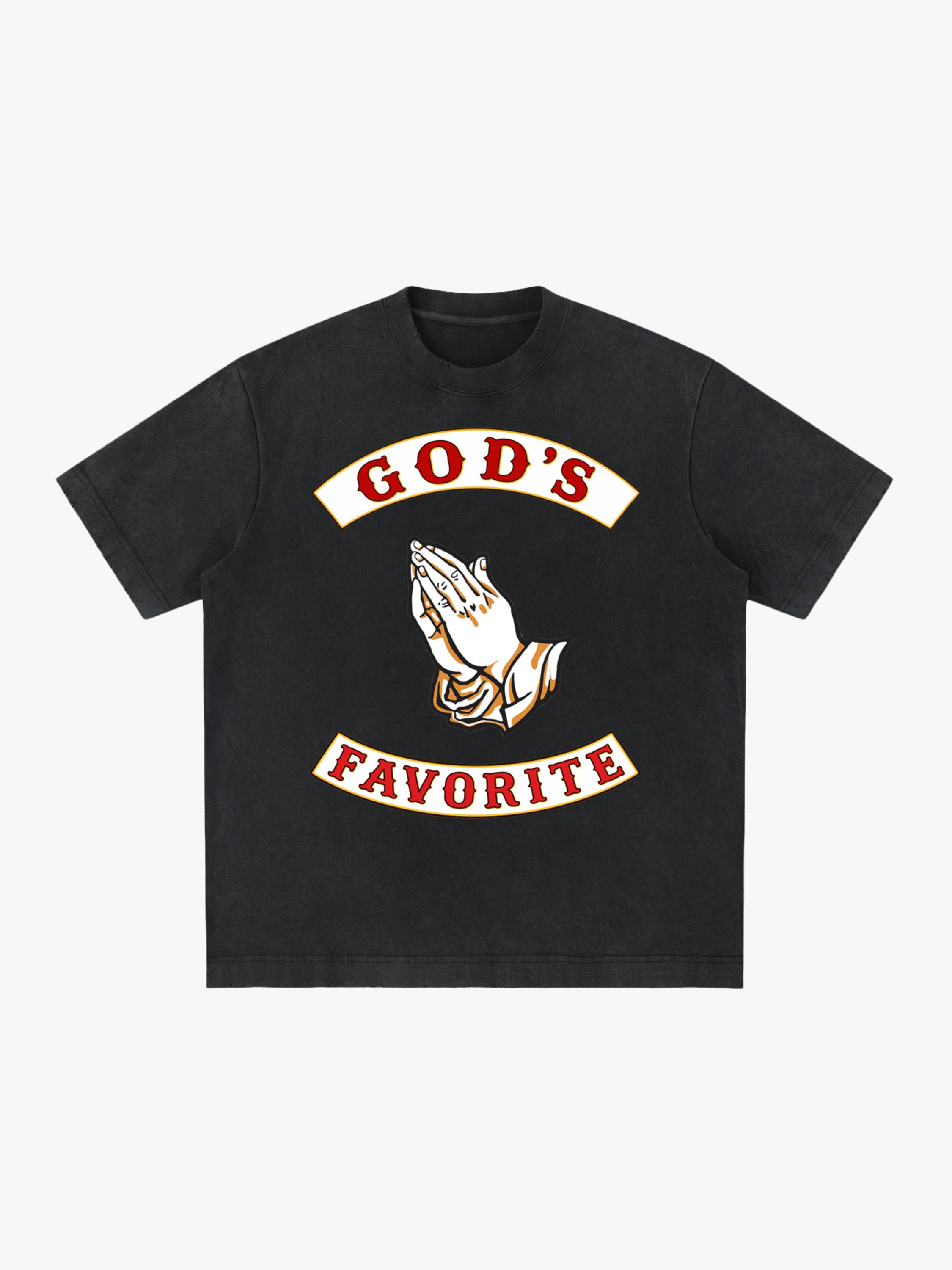 GOD'S FAVORITE T-SHIRT - BLACK - FRONT