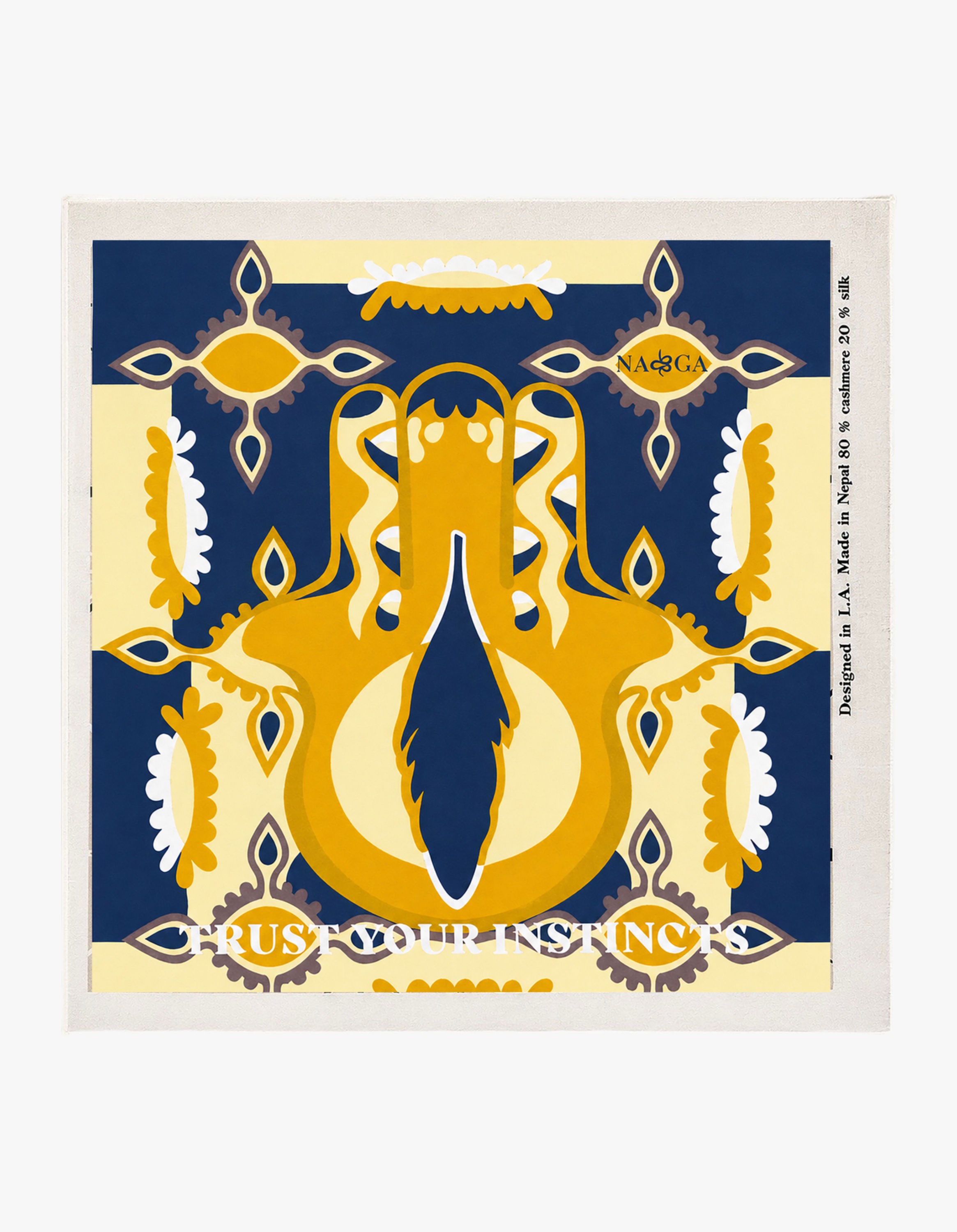 CASHMERE & SILK MANTRA BANDANA ~ TRUST YOUR INSTINCTS