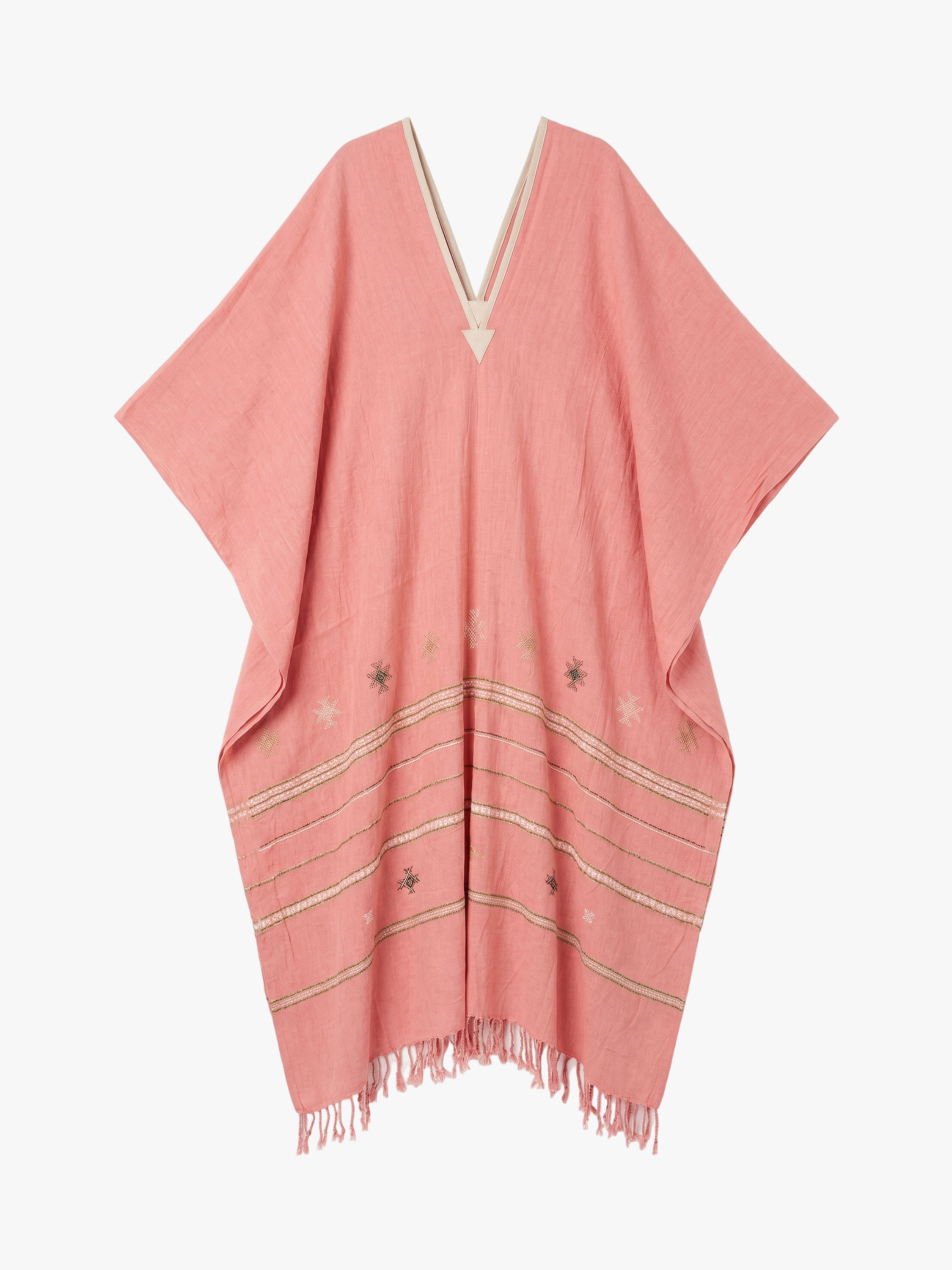 KUTCH PONCHO ~ DESERT ROSE, NUDE LEATHER