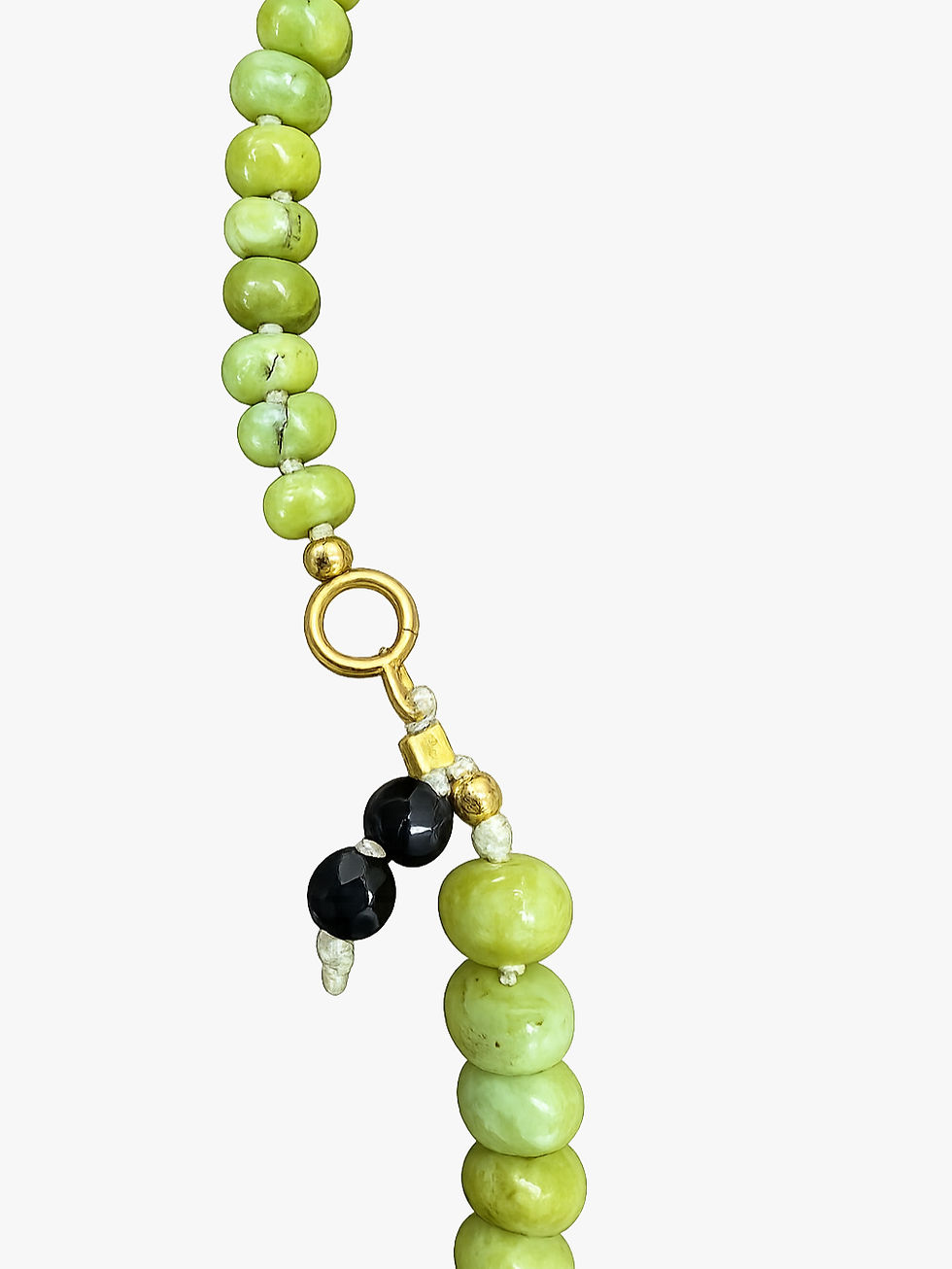Thumbnail: PROSPERITY NECKLACE. PERIDOT, FRESH WATER PEARLS,9K GOLD