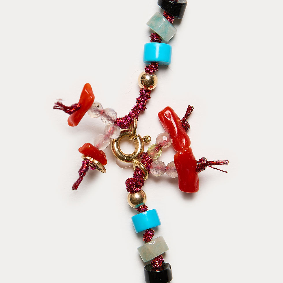 Miniature : MINI CANDY NECKLACE - AVENTURINE, AGATE, HOWLITE