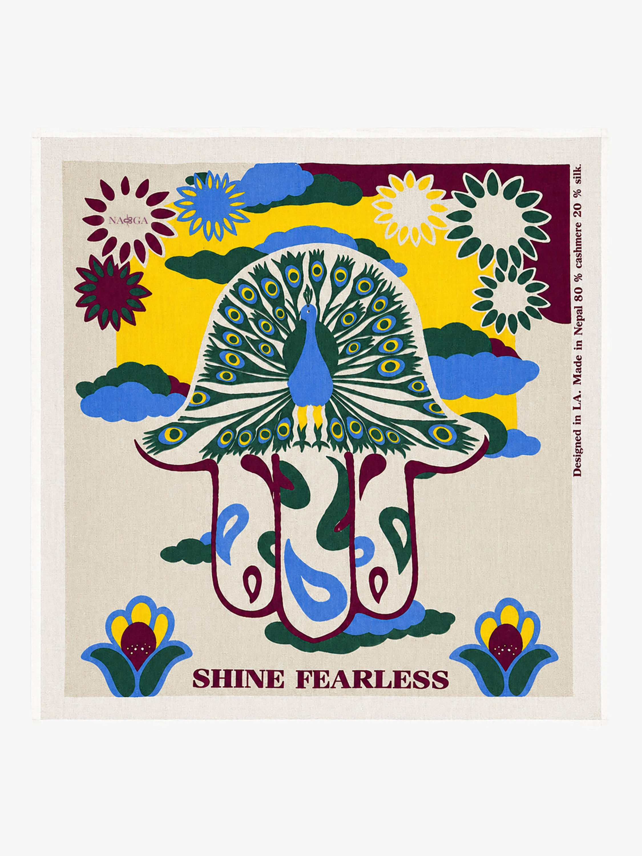 CASHMERE & SILK MANTRA BANDANA ~ SHINE FEARLESS