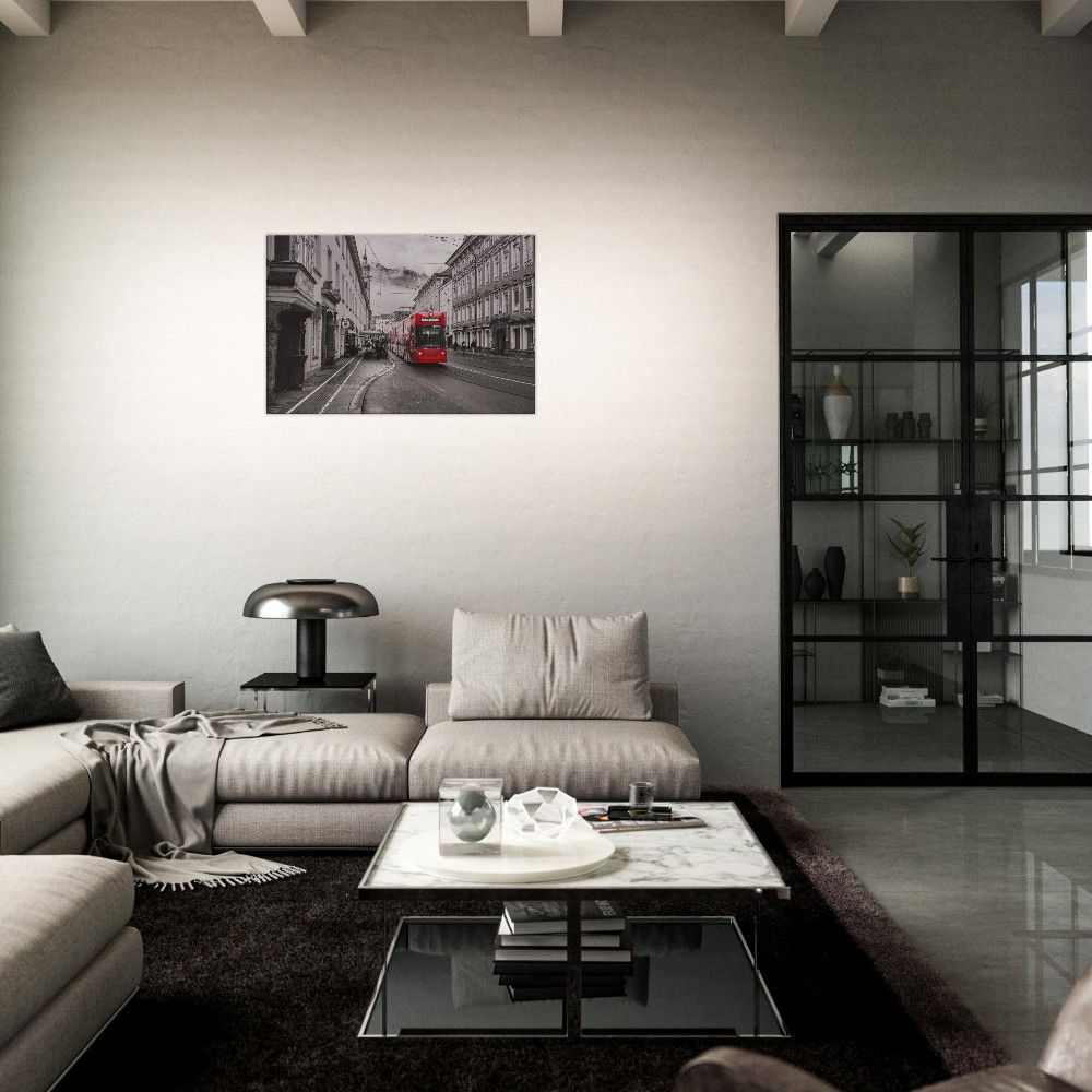 Red Line To The Alps Canvas Wall Art