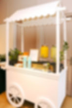 White juice cart for curated events