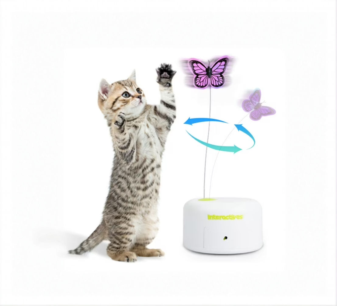 צעצוע אינטראקטיבי לחתולים - פרפר אוטומטי