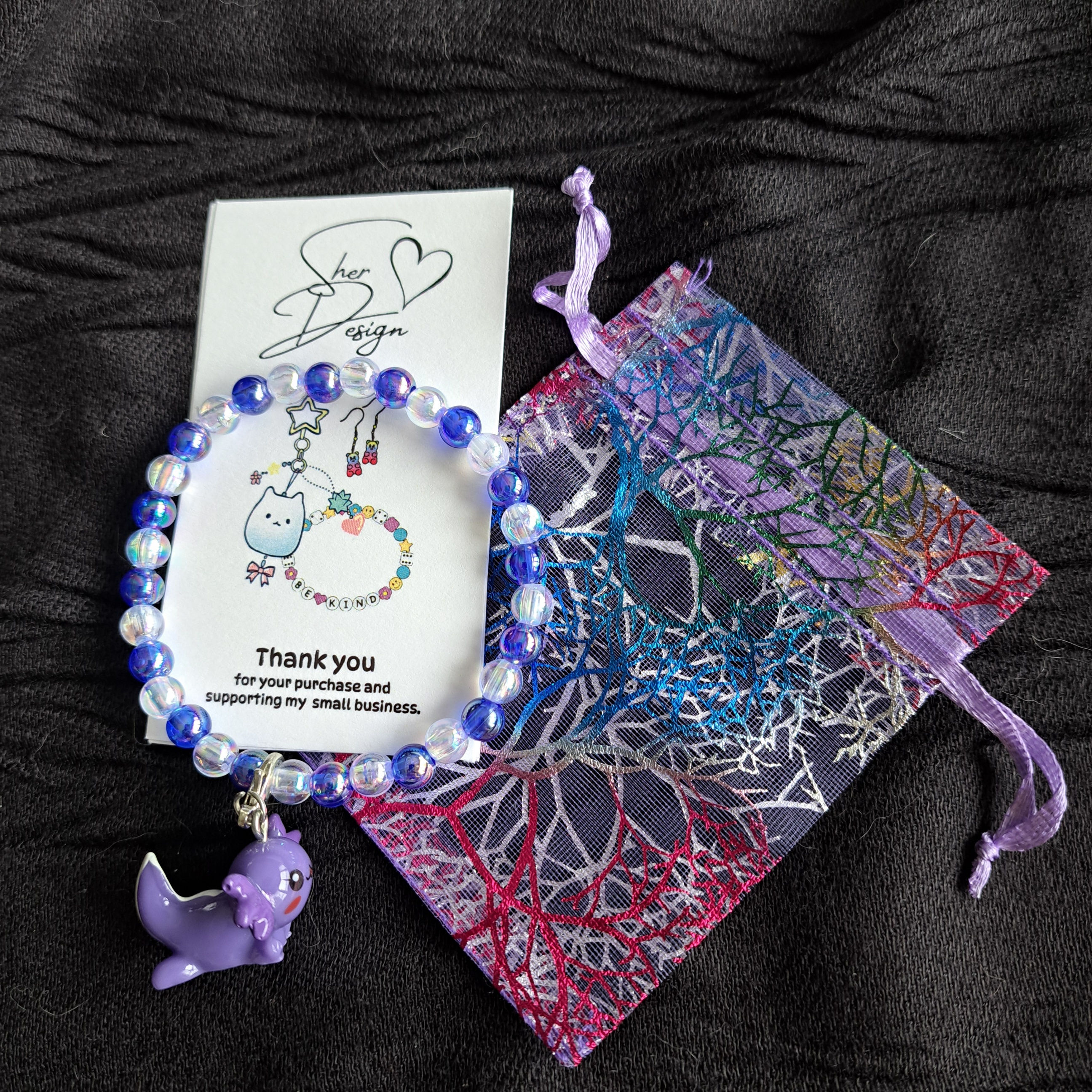 Purple Axolotl Bracelet 2