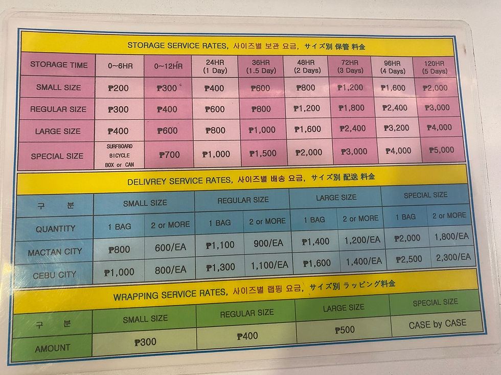 マクタン空港荷物預りサービス