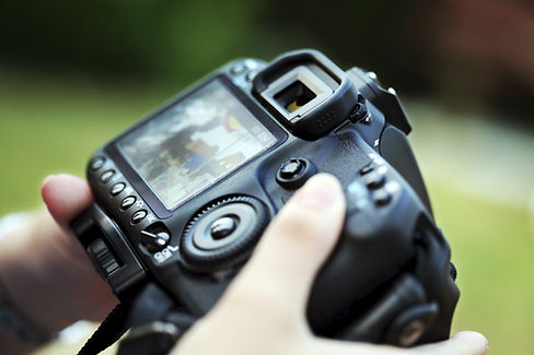 Closeup of camera screen