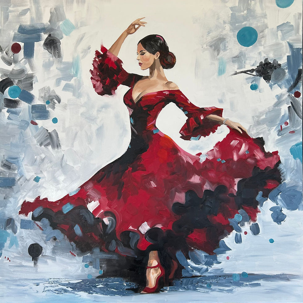 FLAMENCO DANCER - Original Fine Art Oil Painting