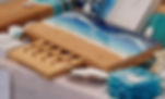 Resin Serving Board with Drawer including Knife Set Workshop