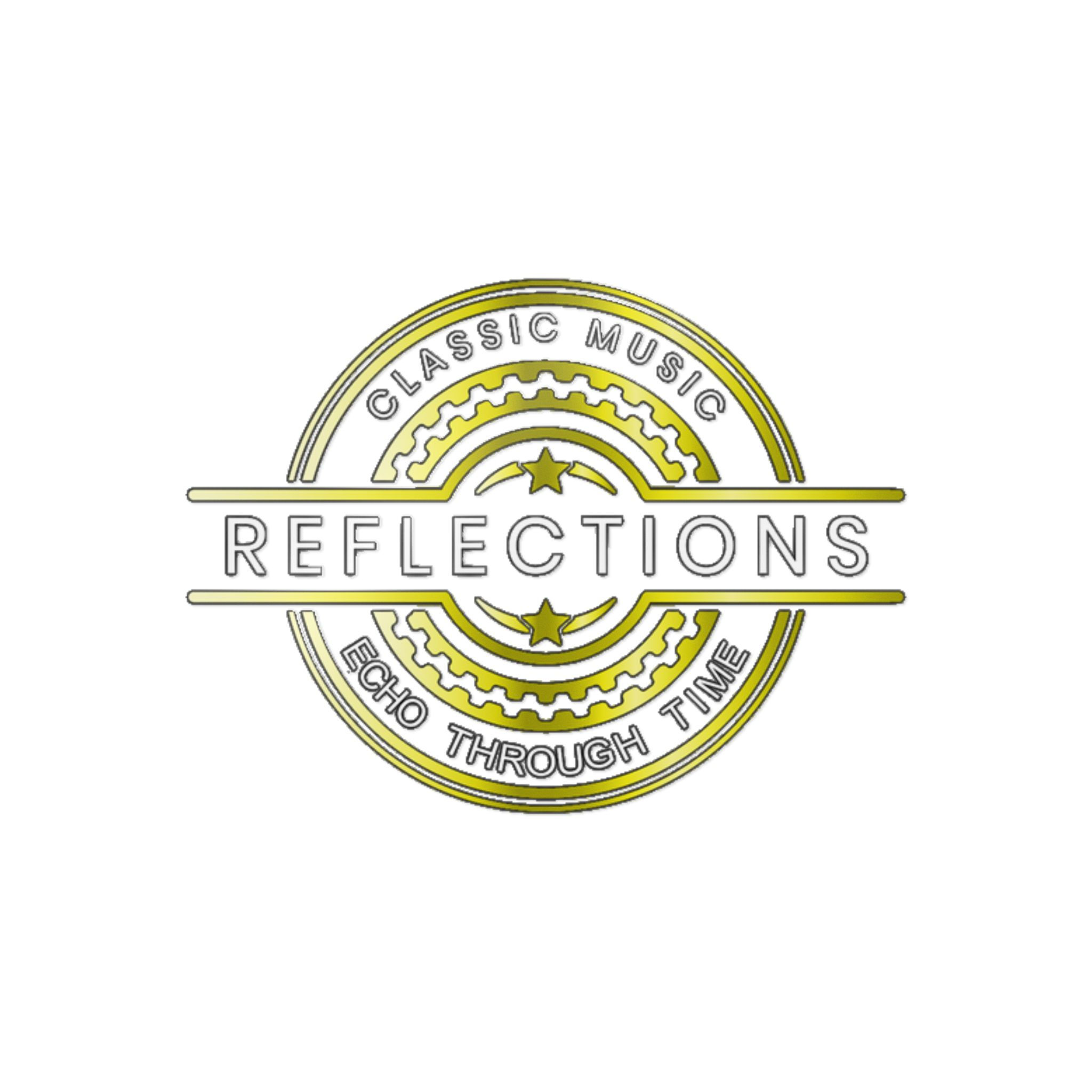 Reflective Gold Logo Stickers — UV DTF Waterproof Decal Sheet (Set of 9)
