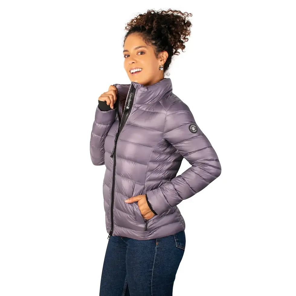 תמונה ממוזערת: מעיל תרמיל נוצות, סגול, צד המעיל