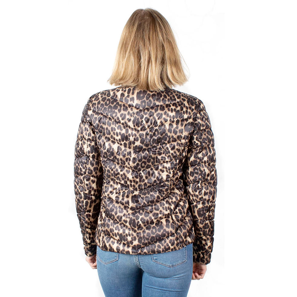 תמונה ממוזערת: מעיל פוך שיק, מנומר, גב המעיל