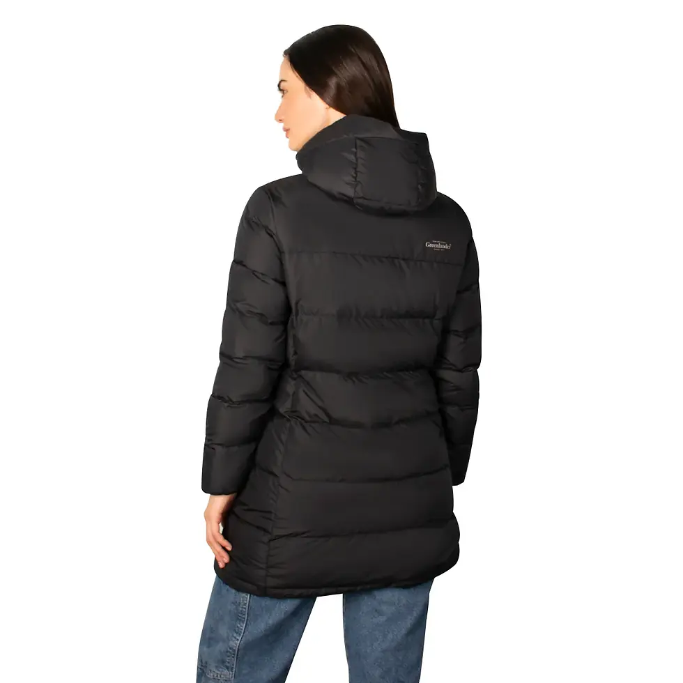 תמונה ממוזערת: מעיל נוצות מריה, שחור, גב המעיל