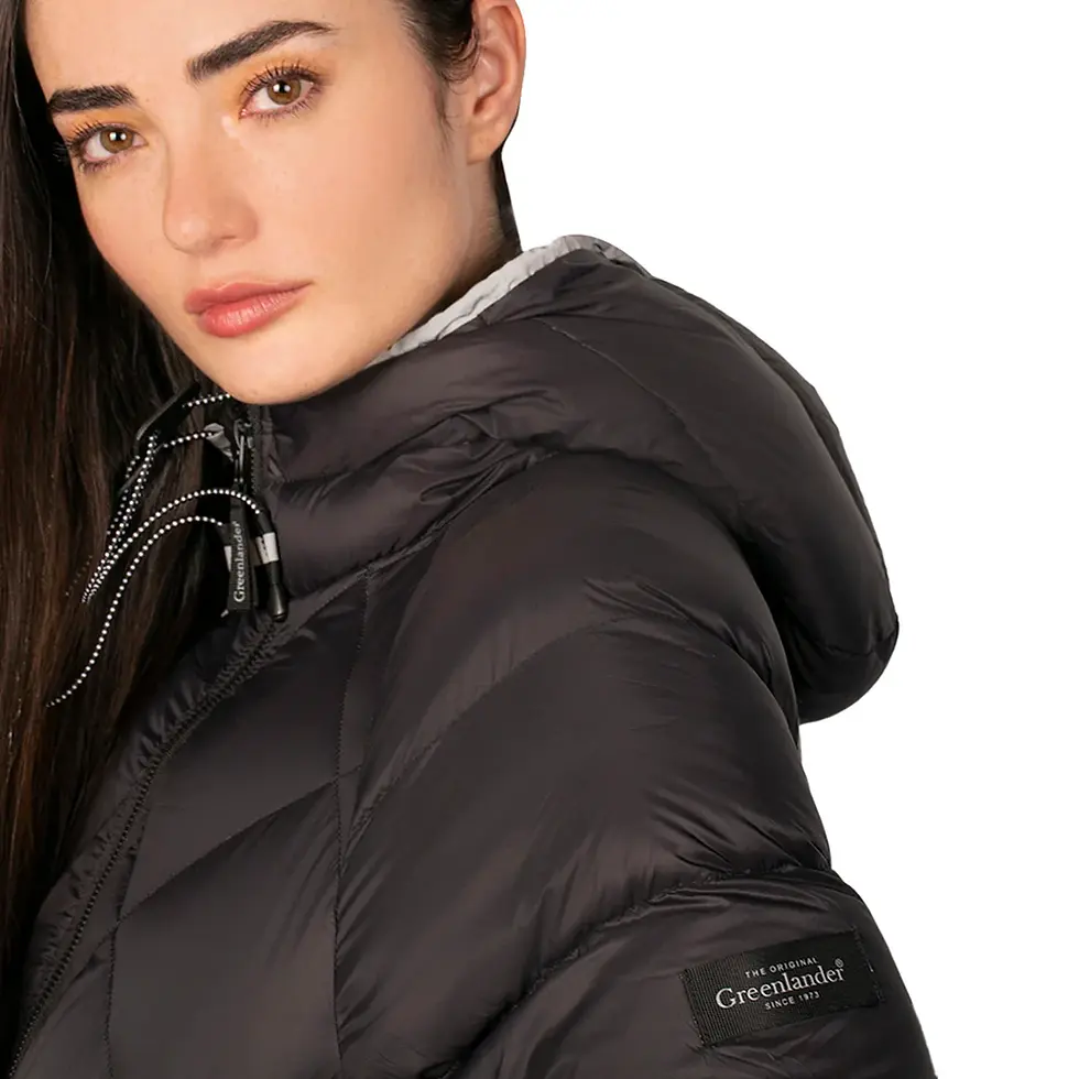 תמונה ממוזערת: מעיל נוצות גלישה, שחור, פרונט תמונת תקריב