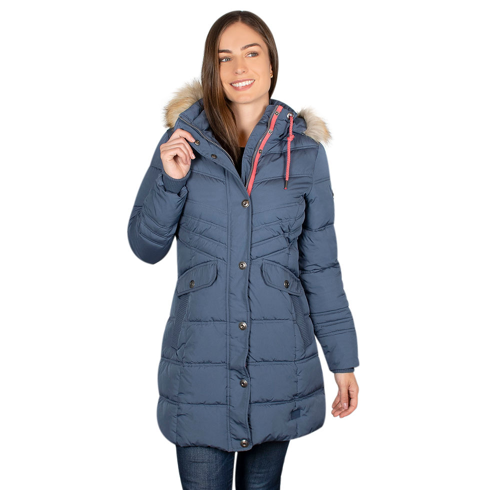 תמונה ממוזערת: מעיל פוך ארוך סיביר, כחול, פרונט