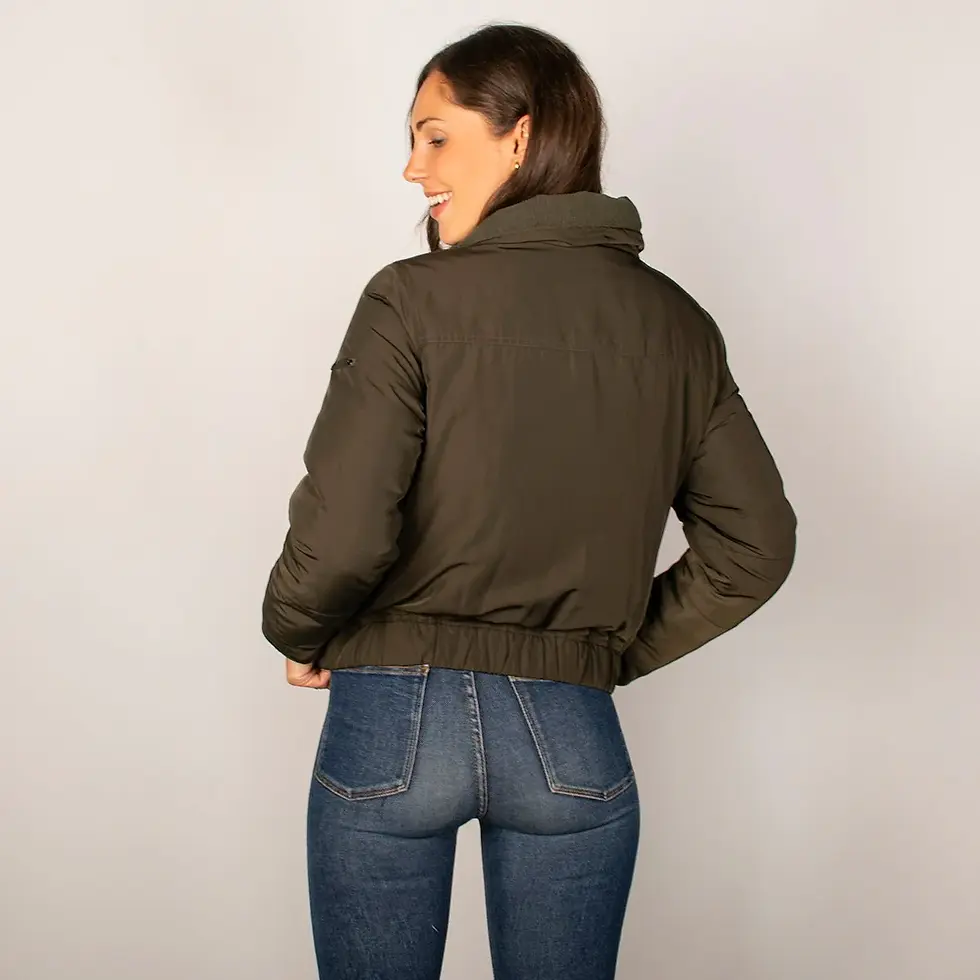 תמונה ממוזערת: מעיל אלכס לאישה- צבע זית, גב המעיל