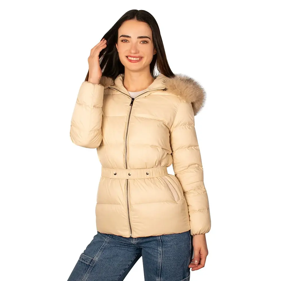 תמונה ממוזערת: מעיל נוצות רייזי לאישה, בז, פרונט