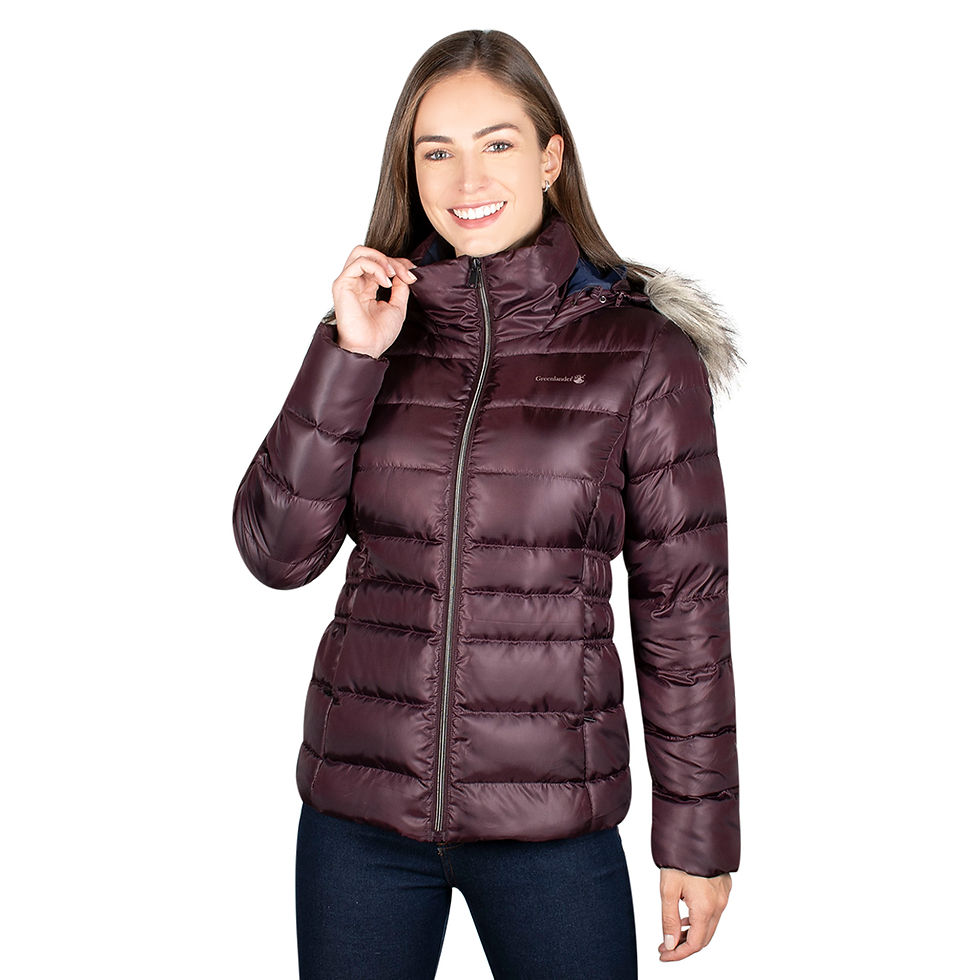 מעיל נוצות קולומב, יין, פרונט