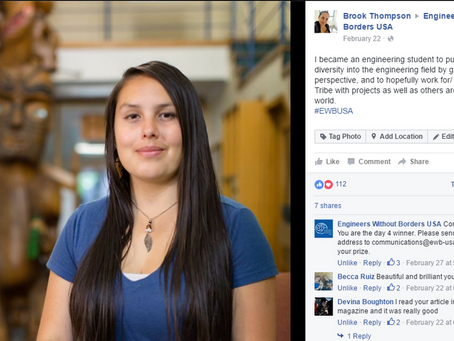 2016 Facebook Features: Engineers without Borders, Yurok Tribe, ASCE